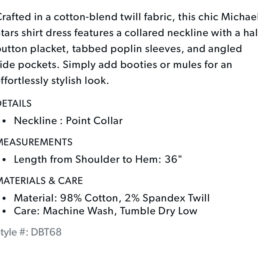 Michael Stars Eleanor Popover Shirt Dress - Picture 4 of 4